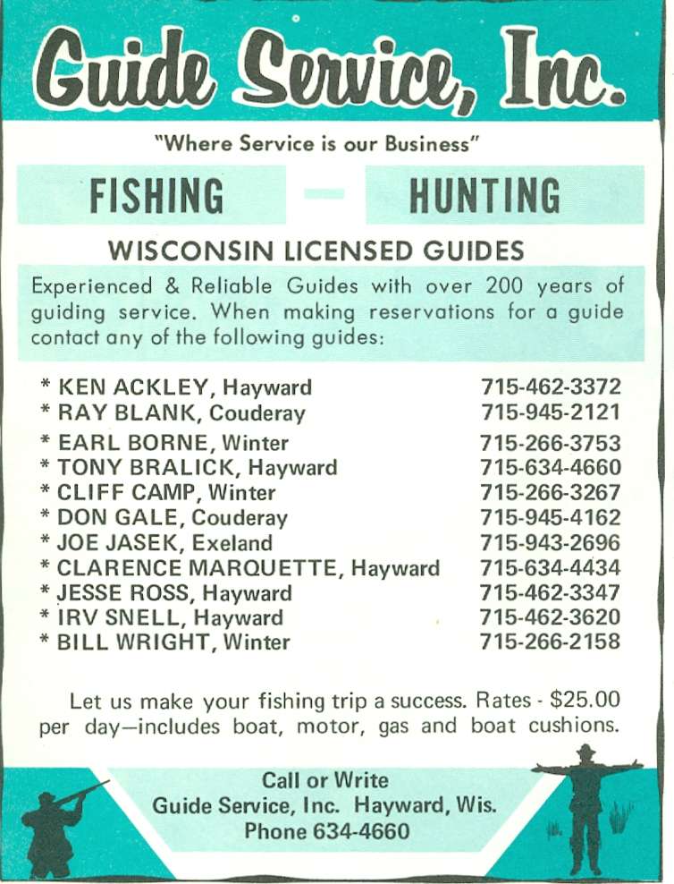 Guide Service ad from 1969